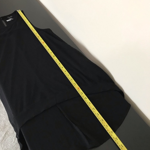 Lapis Black Lined Mesh Front Long Hi-Lo Tank Top - Picture 15 of 15